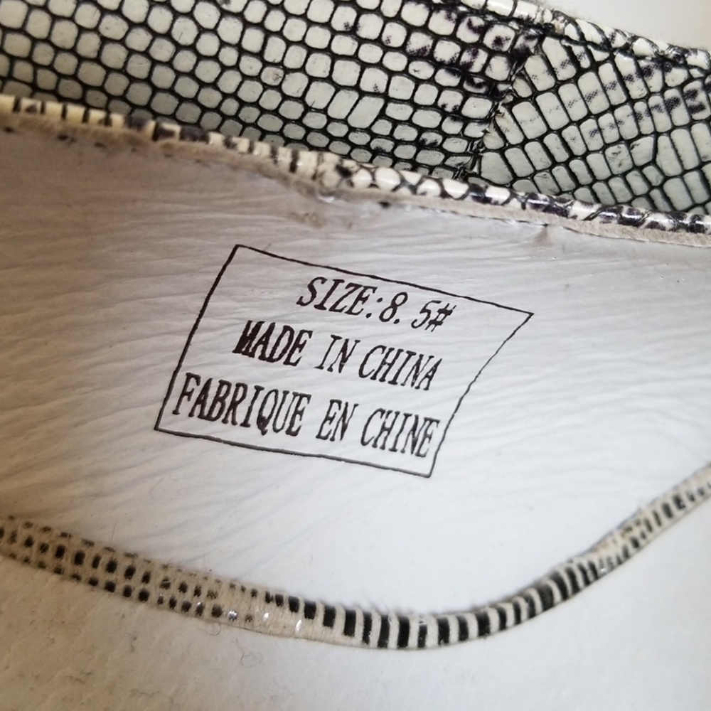 Jeffrey Campbell Snake Print Pumps Black White - Picture 6 of 7